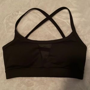 Women's Black Cross-Back Sports Bra